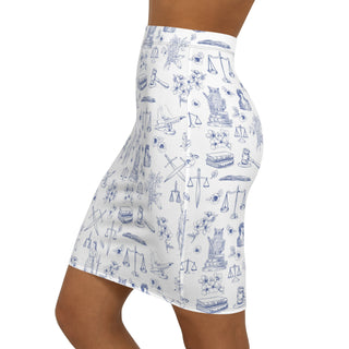 Courtroom Botanica Women's Mid-Waist Pencil Skirt