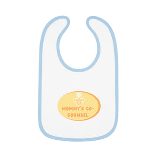 Mommy's Co-Counsel Baby Contrast Trim Jersey Bib