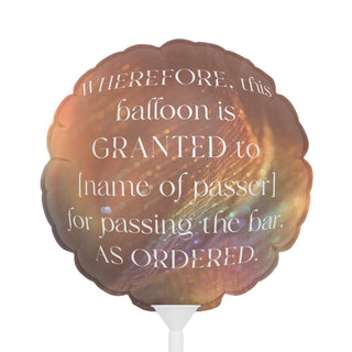 Passing the Bar Balloons (Round and Heart-shaped), 6"