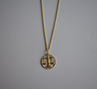 Scales of Justice Gold Necklace