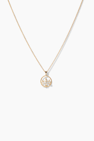 14k Gold Scales of Justice Necklace