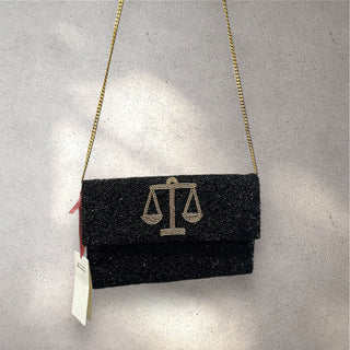 Scales of Justice Clutch with Chain