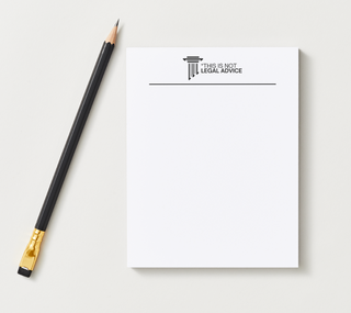 This is not Legal Advice Notepad