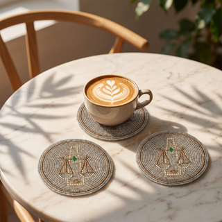 Scales of Justice coasters, set of four