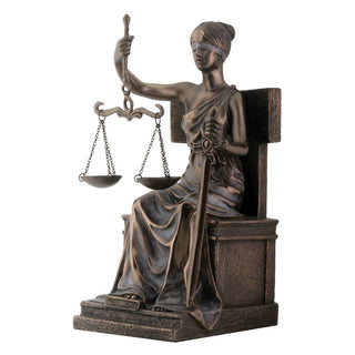 Seated Lady Justice Statue