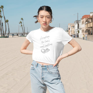 Accepting the Terms and Conditions Women's Flowy Cropped Tee - *This is not legal advice