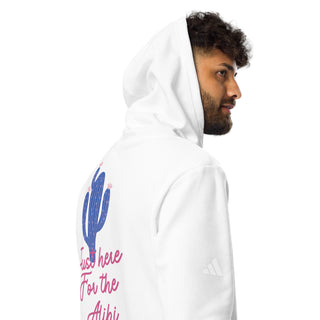 Just Here for the Alibi adidas fleece hoodie