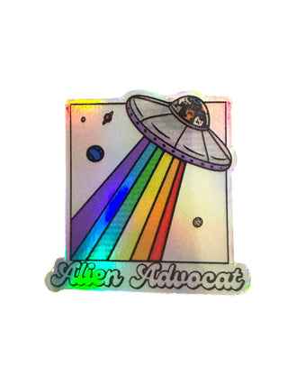 Alien Advocat Metallic Sticker - *This is not legal advice