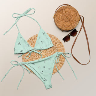 Scales of Justice All-over print recycled string bikini