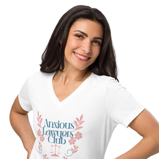 Anxious Lawyers Club Women’s relaxed v - neck t-shirt - *This is not legal advice