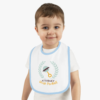 Attorney Work Product Baby Contrast Trim Jersey Bib - *This is not legal advice