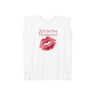 Attractive Nuisance Women’s Flowy Rolled Cuffs Muscle Tee - *This is not legal advice