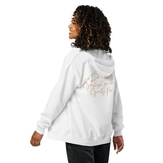 Bestie, Don't Let Them Gaslight You Into a Guilty Plea Unisex heavy blend zip hoodie - *This is not legal advice