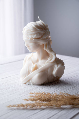 Blind Lady Justice Statue Candle - *This is not legal advice