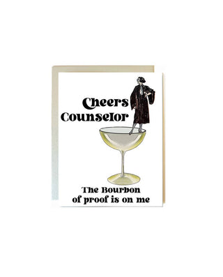 Bourbon of Proof Law Graduation Card - *This is not legal advice