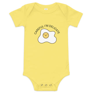Careful I'm Delicate Baby short sleeve one piece - *This is not legal advice