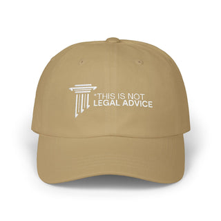 Classic Dad Cap with Funny Legal Advice Quote - Stylish Baseball Hat for Dads, Unique Gift for Fathers Day, Casual Wear, Outdoor Activities - *This is not legal advice