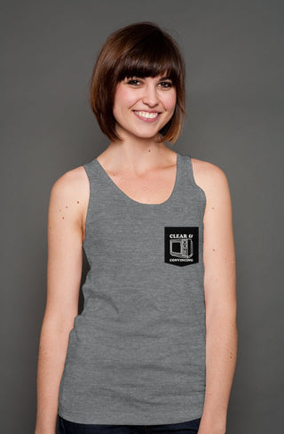 Clear and Convincing unisex triblend tank - *This is not legal advice