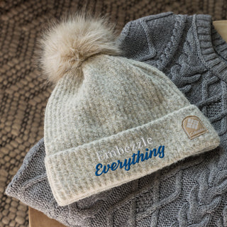 Embezzle Everything Columbia pom-pom beanie