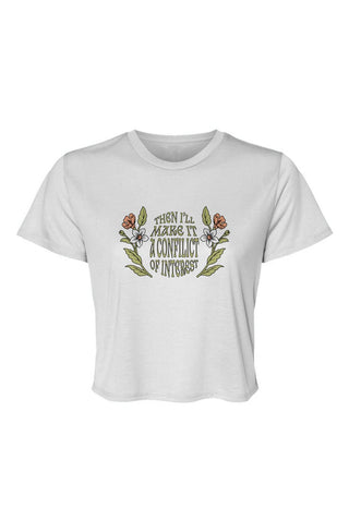Conflict of Interest Women’s Flowy Cropped Tee - *This is not legal advice