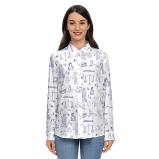 Courtroom Botanica Women's Classic Long Sleeve Button - Up Shirt - *This is not legal advice
