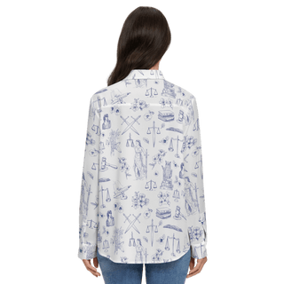 Courtroom Botanica Women's Classic Long Sleeve Button - Up Shirt - *This is not legal advice
