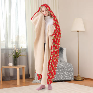 Holiday Plush Hooded Blanket