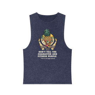 Don't Tell the character and fitness people Unisex Stonewash Tank Top - *This is not legal advice