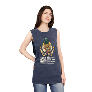 Don't Tell the character and fitness people Unisex Stonewash Tank Top - *This is not legal advice