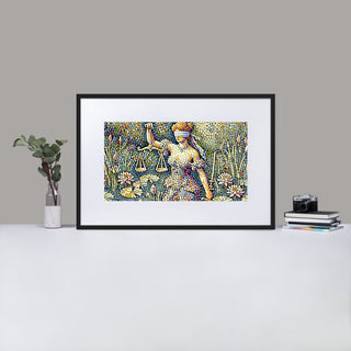 Dotted Justice Matte Paper Framed Poster With Mat - *This is not legal advice
