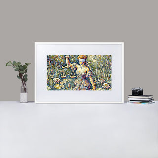 Dotted Justice Matte Paper Framed Poster With Mat - *This is not legal advice