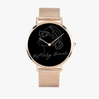 Not Very Demure Fashion Ultra-thin Stainless Steel Quartz Watch