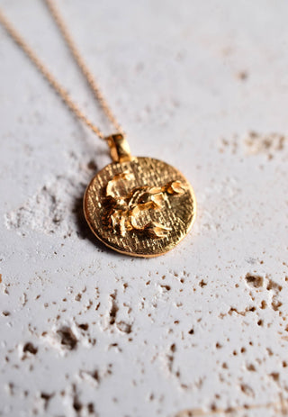 Zodiac Coin Necklace: Gold filled/Bronze Pendant / LIBRA