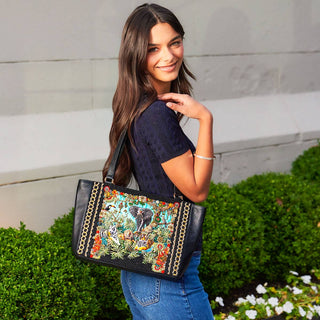 Environmental Law Embroidered and Beaded Tote Handbag - *This is not legal advice