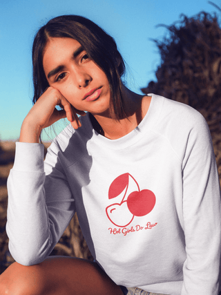 Hot Girls Do Law organic raglan sweatshirt - *This is not legal advice