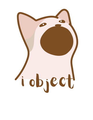 I Object Cat Sticker - *This is not legal advice