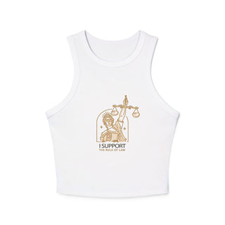 I Support the Rule of Law Racerback Tank - *This is not legal advice