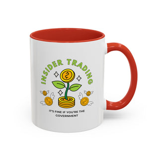 Insider Trading Accent Coffee Mug - *This is not legal advice