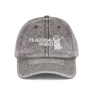 It's Accrual World Vintage Cap - *This is not legal advice