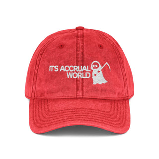 It's Accrual World Vintage Cap - *This is not legal advice