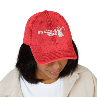 It's Accrual World Vintage Cap - *This is not legal advice