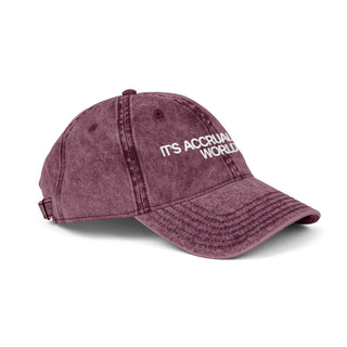It's Accrual World Vintage Cap - *This is not legal advice