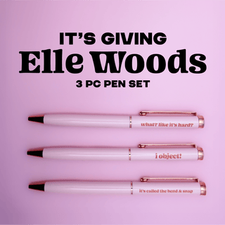 It’s Giving Elle Woods 3 - Piece Pen Set - *This is not legal advice