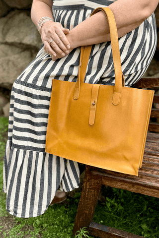 Large Leather Handbag with Laptop Divider - *This is not legal advice