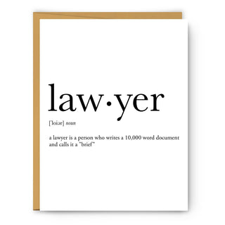 Lawyer Definition - Everyday Card - *This is not legal advice
