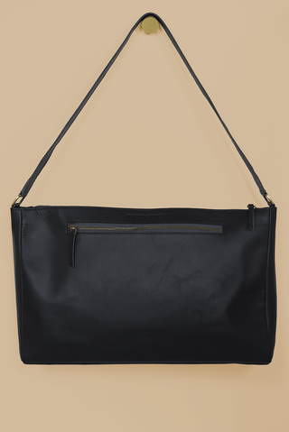 Leather Laptop Shoulder Bag in Black - *This is not legal advice