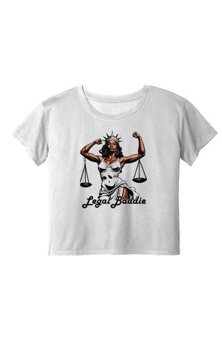 Legal Baddie Ladies Draft Crop Tee - *This is not legal advice