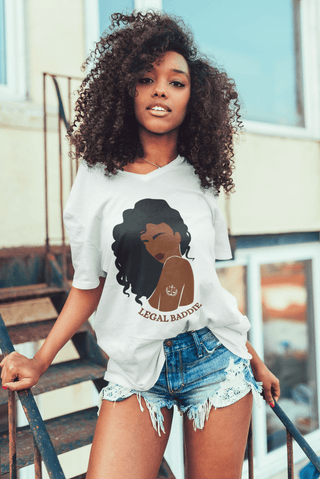 Legal Baddie Slouchy V - Neck Tee - *This is not legal advice