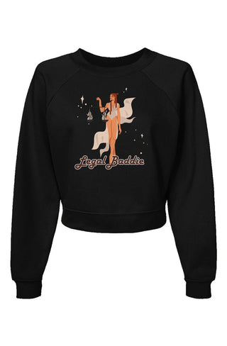 Legal Baddie Womens Raglan Pullover Fleece Sweatshirt - *This is not legal advice