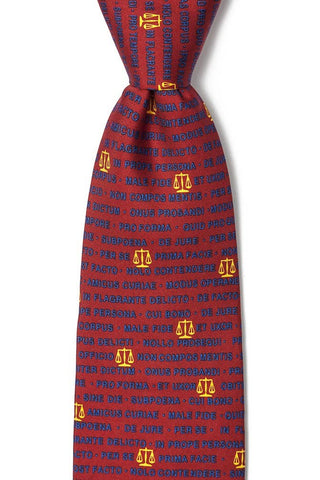 Legal Latin Tie - Red Silk - *This is not legal advice